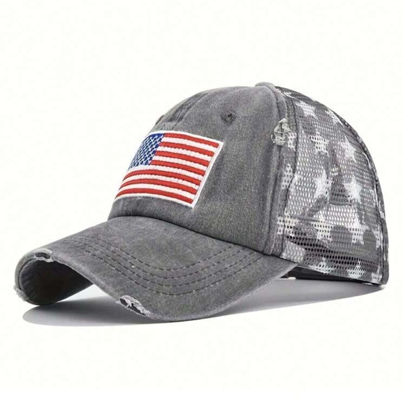 4th of July Stars Flag Baseball Cap - Picture 1 of 6